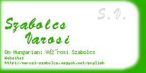 szabolcs varosi business card